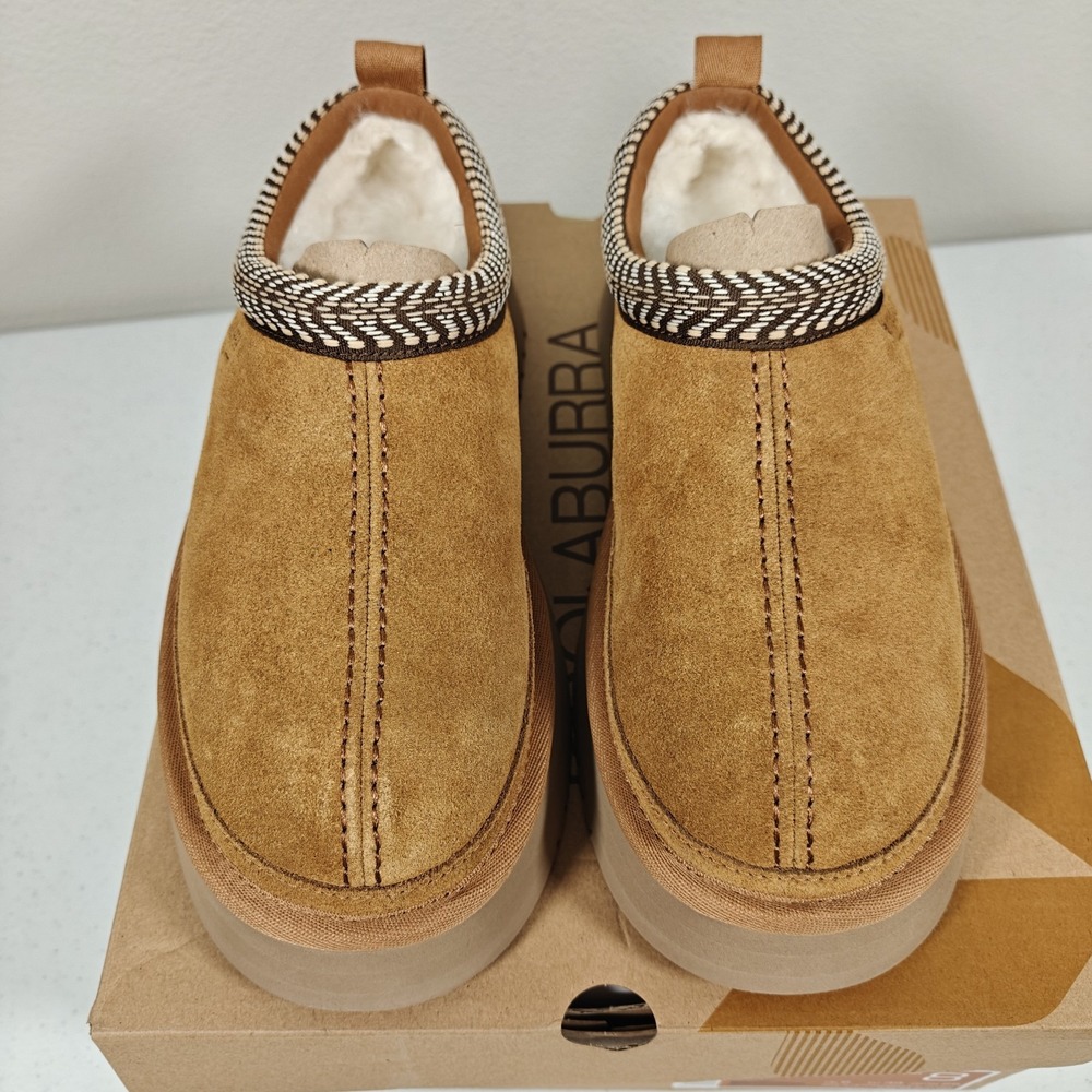 Koolaburra by UGG Burree Platform Slippers Women's 8 Chestnut Slip On New - Picture 5 of 8